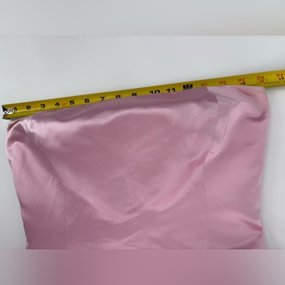 Ralph Lauren Collection Purple Label Silk Midi Dress Pink 1999 90s Strapless - Picture 10 of 16